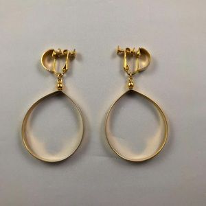 Vintage Napier Gold Tone Hoop Earrings
